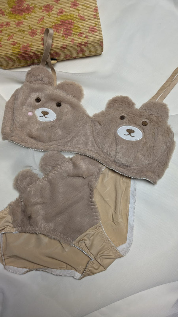 Cute Brown skin  Teddy Bear  Bra & Panty Set imported