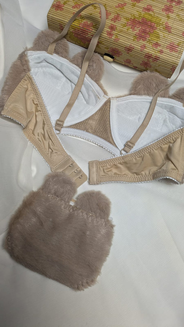 Cute Brown skin  Teddy Bear  Bra & Panty Set imported
