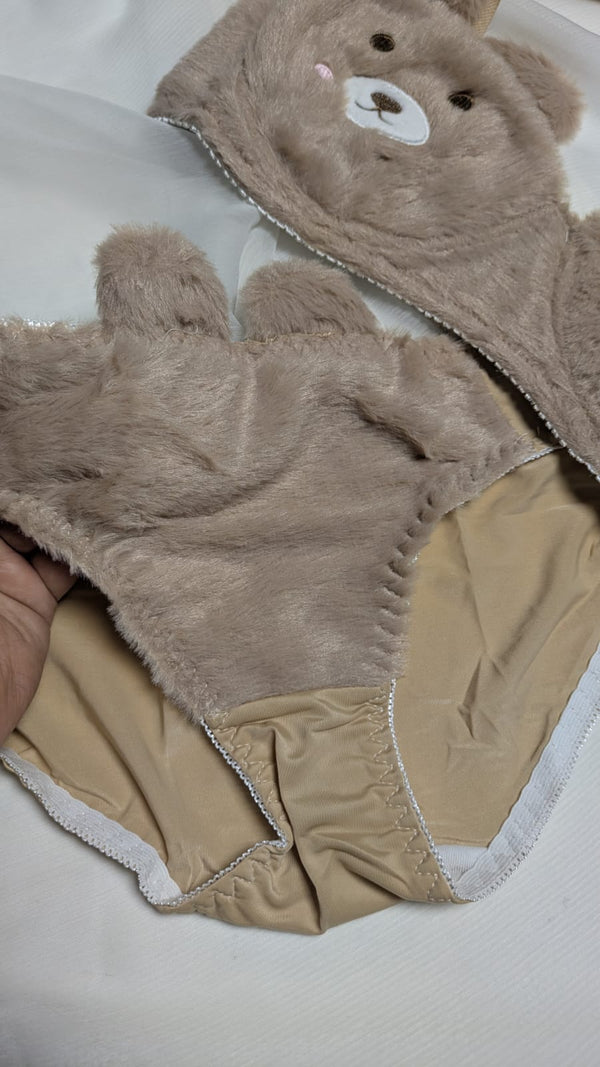 Cute Brown skin  Teddy Bear  Bra & Panty Set imported